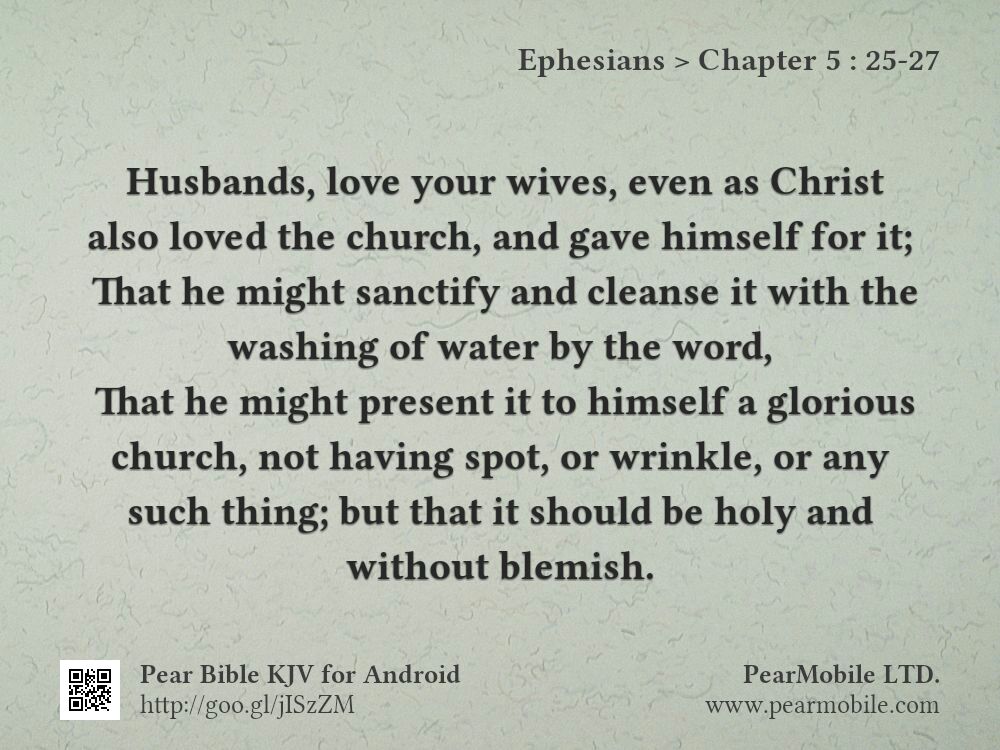 Ephesians, Chapter 5:25-27
